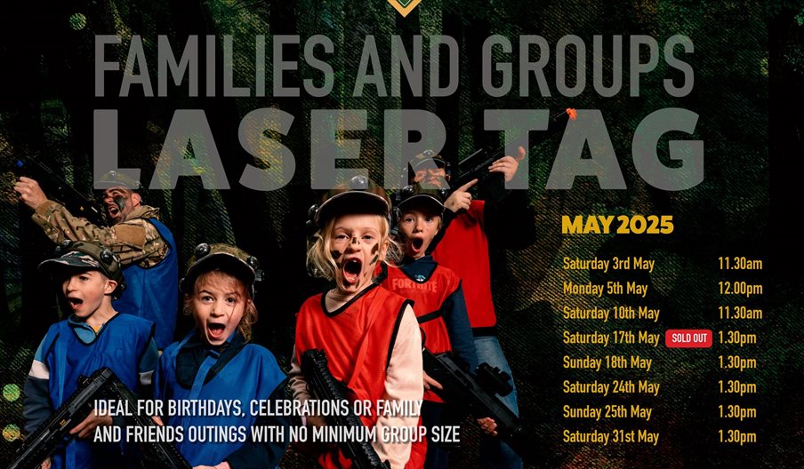 Poster for Easter at Families and Groups Laser Tag