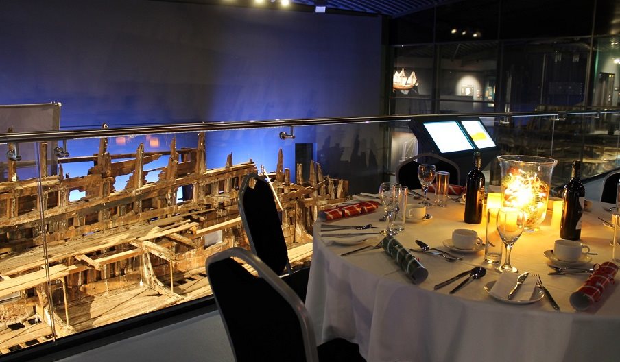 Dinner at the Upper Deck of the Mary Rose museum