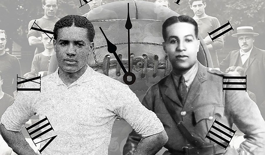 Poster for Our Little Hour, featuring photographs of Walter Tull.