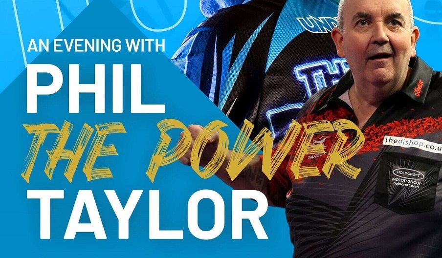 Poster for An Evening with Darts Legend Phil Taylor