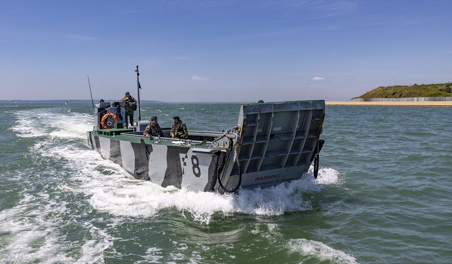 F8 Landing Craft on the water off Portsmouth