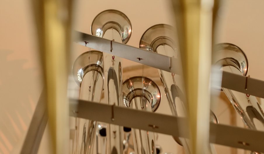 Photograph of organ pipes at Portsmouth Cathedral