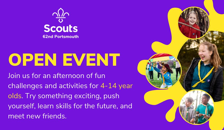 Flyer for the 62nd Portsmouth Scouts Open Event