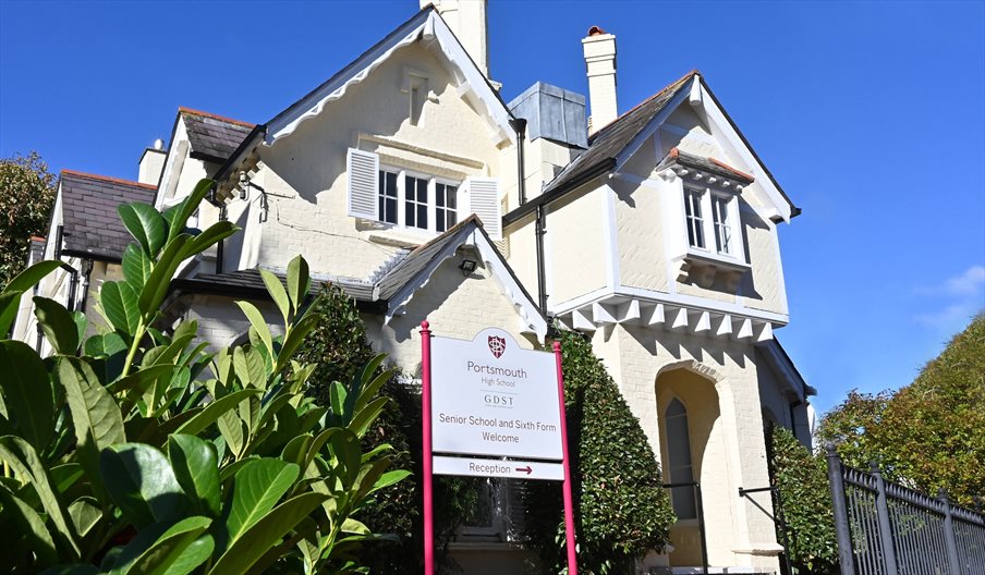 The exterior of Portsmouth High School GDST