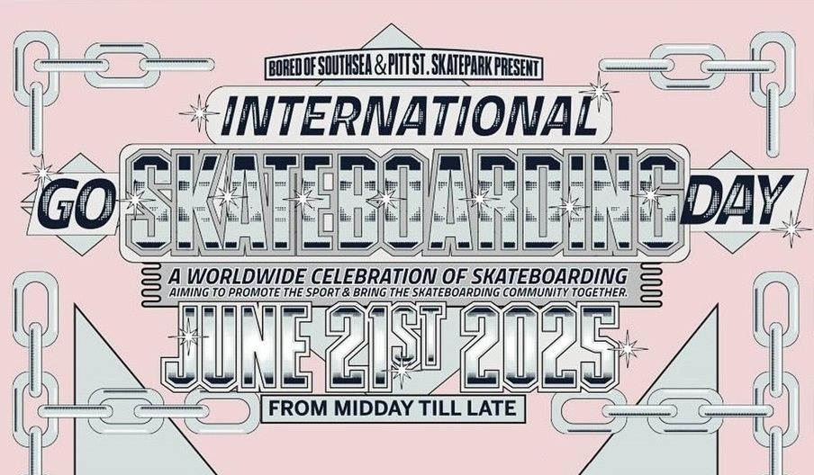 Poster for the Go Skateboarding Day event in Portsmouth