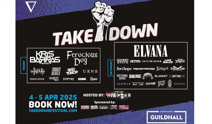 Takedown Festival line up poster for 2025