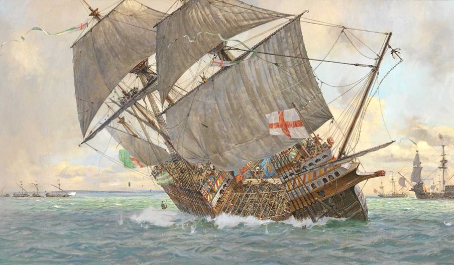 The Mary Rose sinking - by Geoff Hunt