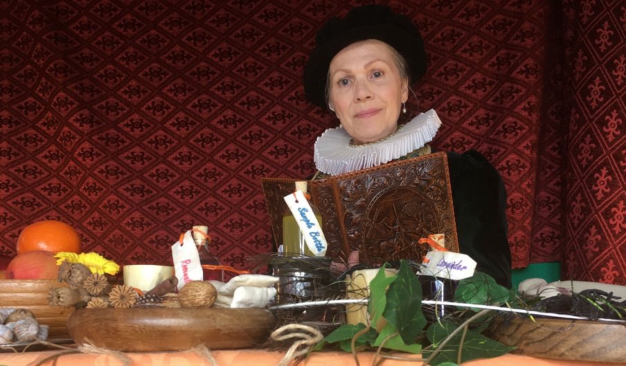 The Wise Woman and her array of remedies at The Mary Rose museum