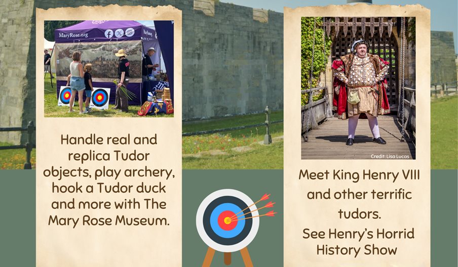 Part of the poster for Tudor Day at Southsea Castle