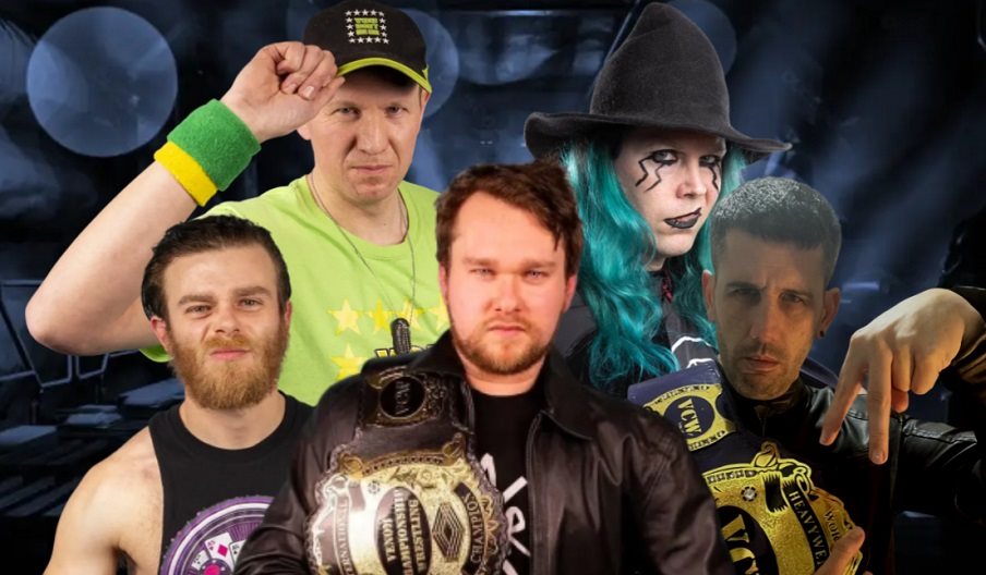 A composite of VCW wrestlers