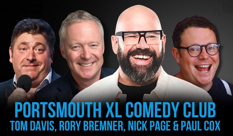 Line up poster for the Portsmouth XL Comedy Club