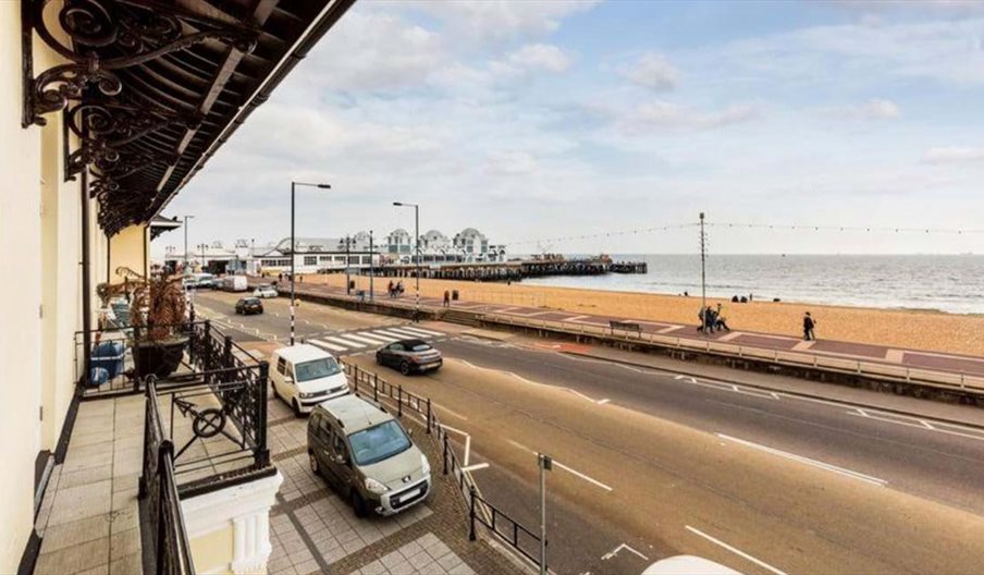 Stunning views over to South Parade Pier from the balcony