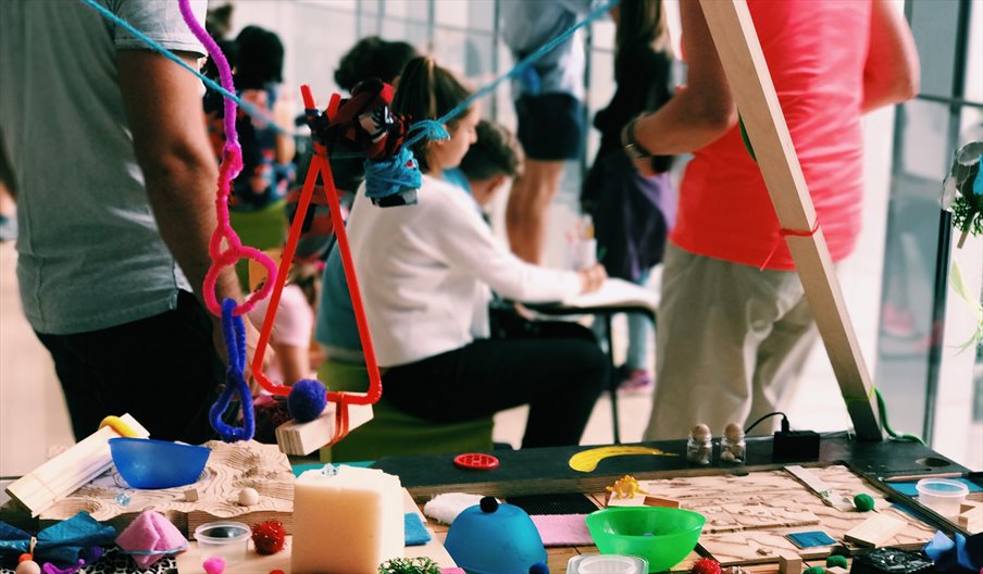 Stock photograph of an art workshop