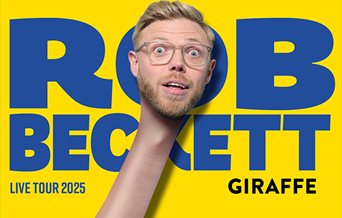 Poster for Rob Beckett's tour, Giraffe