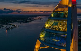 Spinnaker Tower by night