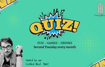Poster for the Monthly Quiz at Groundlings Theatre
