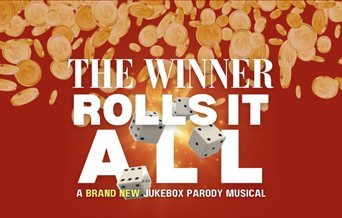Poster for the jukebox parody musical The Winner Rolls It All.