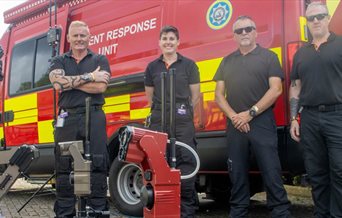 Emergency services personnel at Port Solent for its 999 Community Day