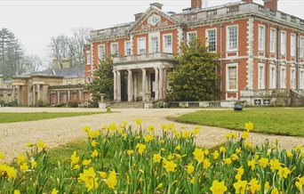 The outside of Stansted House during Easter time