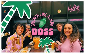 Photograph of people enjoying a Natty's Bottomless brunch