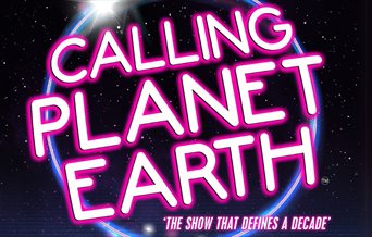 Poster image for Calling Planet Earth, featuring the logo in neon-style lettering