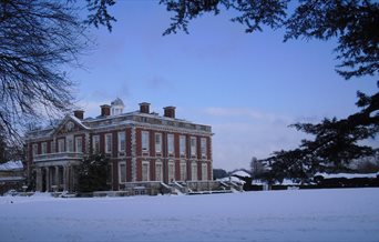 Stansted House in the snow