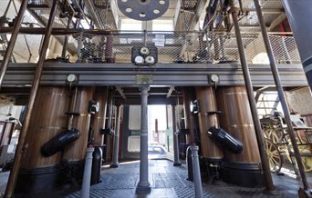 Inside of the Eastney Beam Engine House