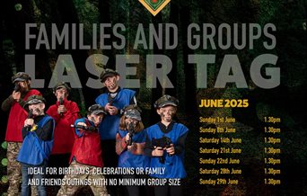 Poster for Easter at Families and Groups Laser Tag