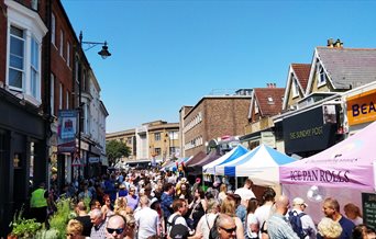 Row of stalls at Southsea Food Festival