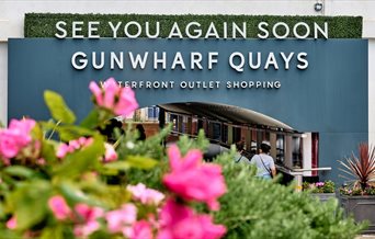 Image of exit to Gunwharf Quays.