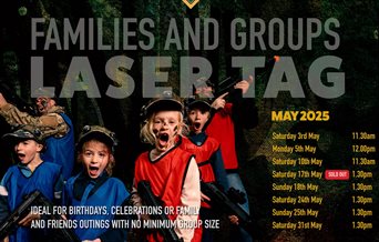 Poster for Easter at Families and Groups Laser Tag