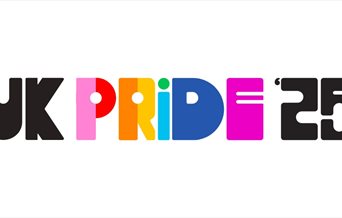 The logo for UK Pride '25 in Portsmouth