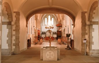 Photograph showing the inside of Portsmouth Cathedral