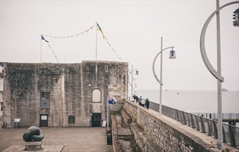 The outside of the Square Tower in Old Portsmouth
