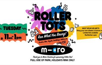 Poster for roller tots sessions.