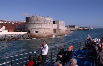 View of Portsmouth's Round Tower from a Gosport Scenic Cruise
