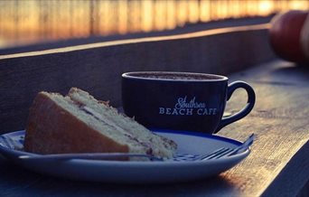 Coffee and cake with a view at Southsea Beach Cafe