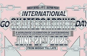 Poster for the Go Skateboarding Day event in Portsmouth