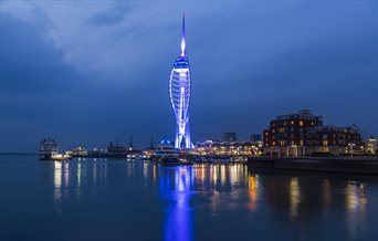 Spinnaker Tower by night