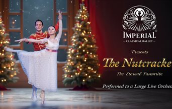 Two ballet dancers from a production of The Nutcracker.