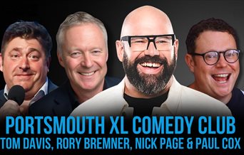Line up poster for the Portsmouth XL Comedy Club