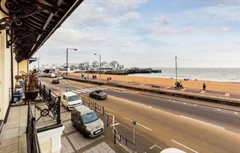 Stunning views over to South Parade Pier from the balcony