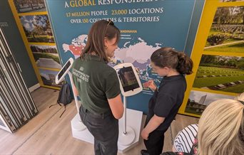 People taking part in the interactive The Commonwealth War Graves Commission For Evermore