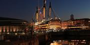 HMS Victory by night