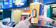 Handing over popcorn at the Port Solent Odeon.