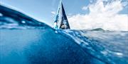 A wave with a race boat behind, copyright Sailing Energy - The Ocean Race