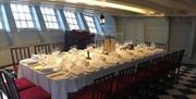 Dinner in Hardy's Cabin at Portsmouth Historic Dockyard