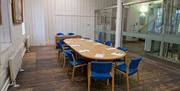 The Wolfson Room set up for meetings at Portsmouth Historic Dockyard