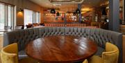 Circular booth at a Beefeater restaurant
