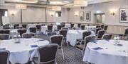 Cabaret-style seating in the Arden Suite at New Place Hotel